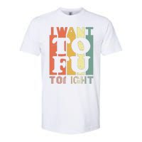 I Want Tofu Tonight Retro Funny Vegan Vegetarian Softstyle CVC T-Shirt