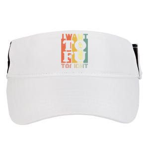 I Want Tofu Tonight Retro Funny Vegan Vegetarian Adult Drive Performance Visor