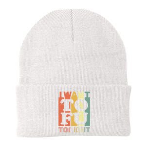 I Want Tofu Tonight Retro Funny Vegan Vegetarian Knit Cap Winter Beanie