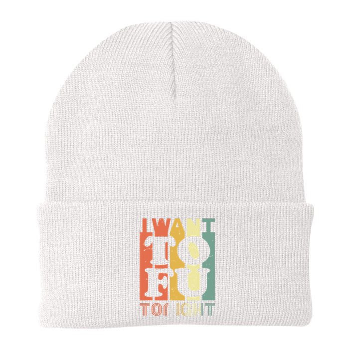 I Want Tofu Tonight Retro Funny Vegan Vegetarian Knit Cap Winter Beanie