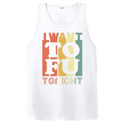 I Want Tofu Tonight Retro Funny Vegan Vegetarian PosiCharge Competitor Tank