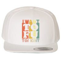 I Want Tofu Tonight Retro Funny Vegan Vegetarian Wool Snapback Cap