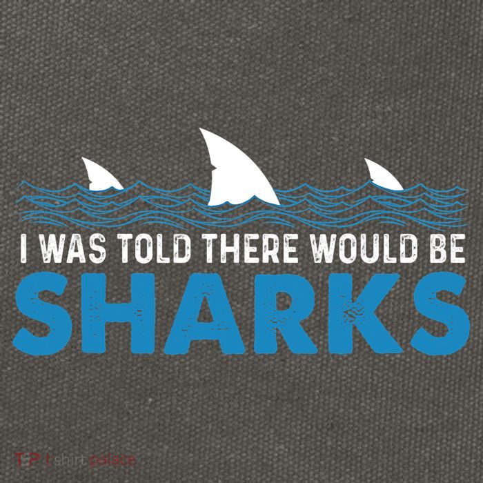 I Was Told There Would Be Sharks Shark Lover Ocean Cotton Canvas Backpack