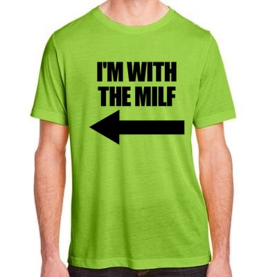 Im With The Milf Red Heart Pointing Arrow Love Hot Milf Gift Adult ChromaSoft Performance T-Shirt