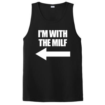 Im With The Milf Red Heart Pointing Arrow Love Hot Milf Gift PosiCharge Competitor Tank