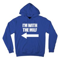 Im With The Milf Red Heart Pointing Arrow Love Hot Milf Gift Hoodie