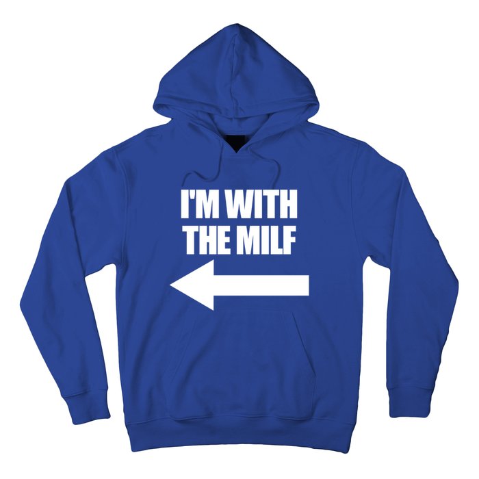 Im With The Milf Red Heart Pointing Arrow Love Hot Milf Gift Hoodie