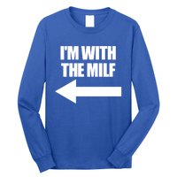 Im With The Milf Red Heart Pointing Arrow Love Hot Milf Gift Long Sleeve Shirt