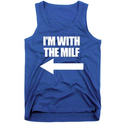 Im With The Milf Red Heart Pointing Arrow Love Hot Milf Gift Tank Top