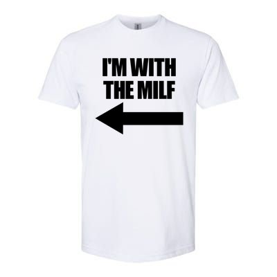 Im With The Milf Red Heart Pointing Arrow Love Hot Milf Gift Softstyle CVC T-Shirt