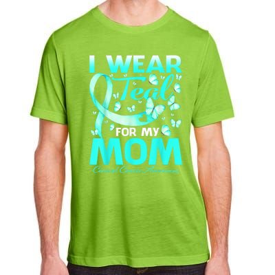 I Wear Teal For My Mom Cervical Cancer Awareness Gift Adult ChromaSoft Performance T-Shirt