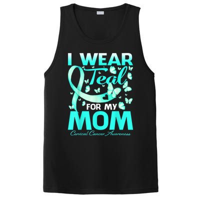 I Wear Teal For My Mom Cervical Cancer Awareness Gift PosiCharge Competitor Tank