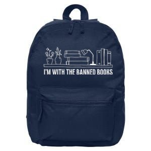 I'm With The Banned Book Lovers Political Statement 16 in Basic Backpack