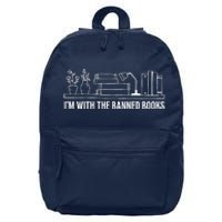 I'm With The Banned Book Lovers Political Statement 16 in Basic Backpack