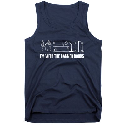 I'm With The Banned Book Lovers Political Statement Tank Top