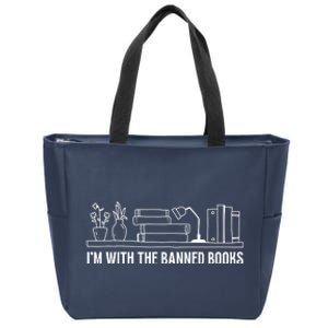 I'm With The Banned Book Lovers Political Statement Zip Tote Bag