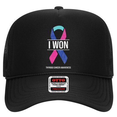 I Won Thyroid Cancer Awareness Thyroid Cancer Ribbon Trucker Hat