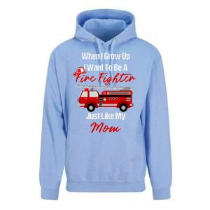 I Want To Be A Fire Fighter Just Like My Mom Hero Gift Unisex Surf Hoodie