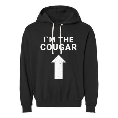 I´m With The Cougar Humor Halloween Birthday Gift Garment-Dyed Fleece Hoodie