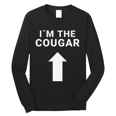 I´m With The Cougar Humor Halloween Birthday Gift Long Sleeve Shirt