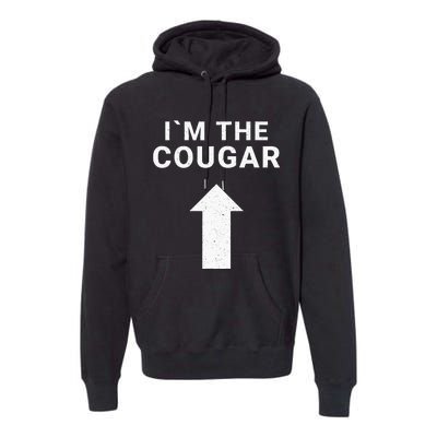 I´m With The Cougar Humor Halloween Birthday Gift Premium Hoodie