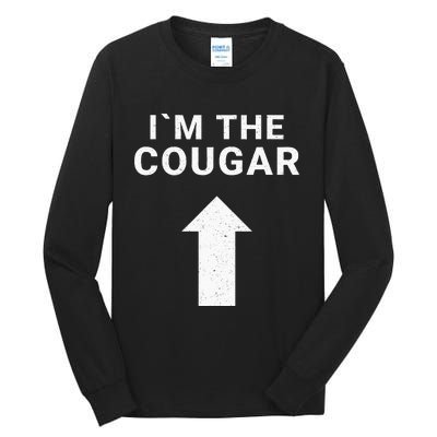 I´m With The Cougar Humor Halloween Birthday Gift Tall Long Sleeve T-Shirt