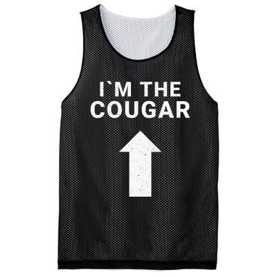 I´m With The Cougar Humor Halloween Birthday Gift Mesh Reversible Basketball Jersey Tank