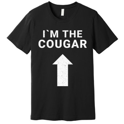 I´m With The Cougar Humor Halloween Birthday Gift Premium T-Shirt