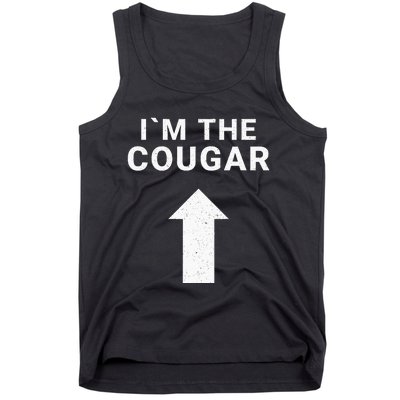 I´m With The Cougar Humor Halloween Birthday Gift Tank Top