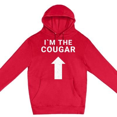 I´m With The Cougar Humor Halloween Birthday Gift Premium Pullover Hoodie