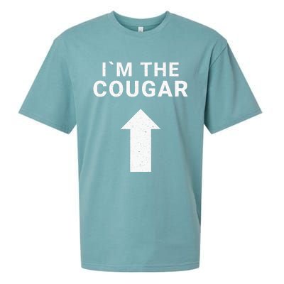 I´m With The Cougar Humor Halloween Birthday Gift Sueded Cloud Jersey T-Shirt