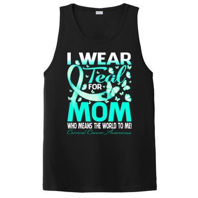 I Wear Teal For My Mom Cervical Cancer Awareness Cool Gift PosiCharge Competitor Tank