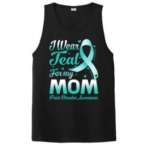 I Wear Teal For My Mom Panic Disorder Awareness Ribbon Gift PosiCharge Competitor Tank