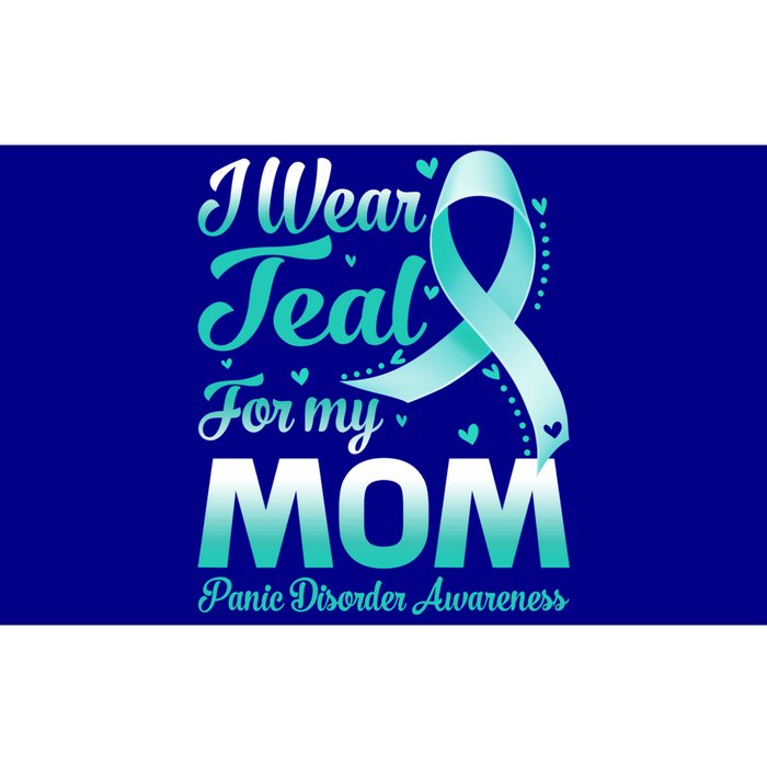 I Wear Teal For My Mom Panic Disorder Awareness Ribbon Gift Bumper Sticker