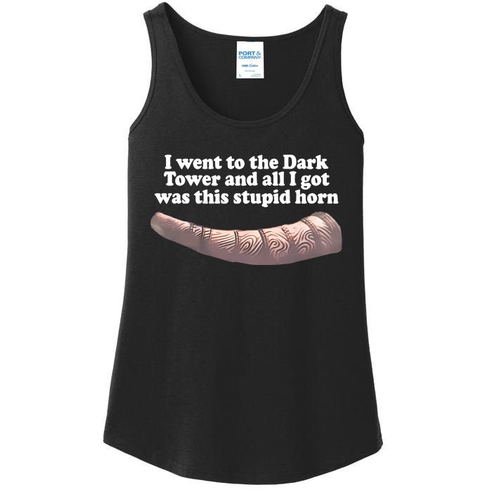 I Went To The Dark Tower And All I Got Was This Stupid Horn Ladies Essential Tank