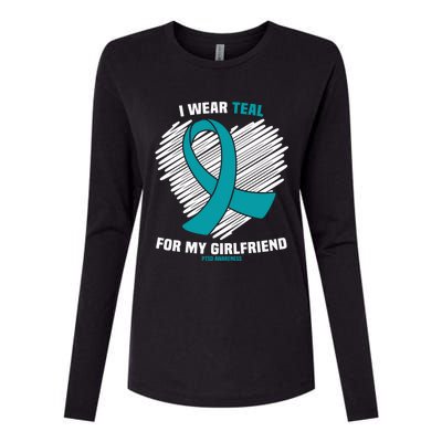 I Wear Teal For My Friend Ptsd Awareness Gift Womens Cotton Relaxed Long Sleeve T-Shirt