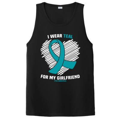 I Wear Teal For My Friend Ptsd Awareness Gift PosiCharge Competitor Tank