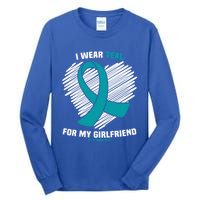 I Wear Teal For My Friend Ptsd Awareness Gift Tall Long Sleeve T-Shirt