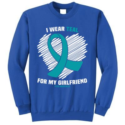 I Wear Teal For My Friend Ptsd Awareness Gift Tall Sweatshirt