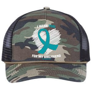 I Wear Teal For My Friend Ptsd Awareness Gift Retro Rope Trucker Hat Cap