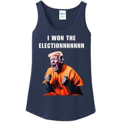 I Won The ElectionFunny Trump Prisoner Halloween Costume Ladies Essential Tank