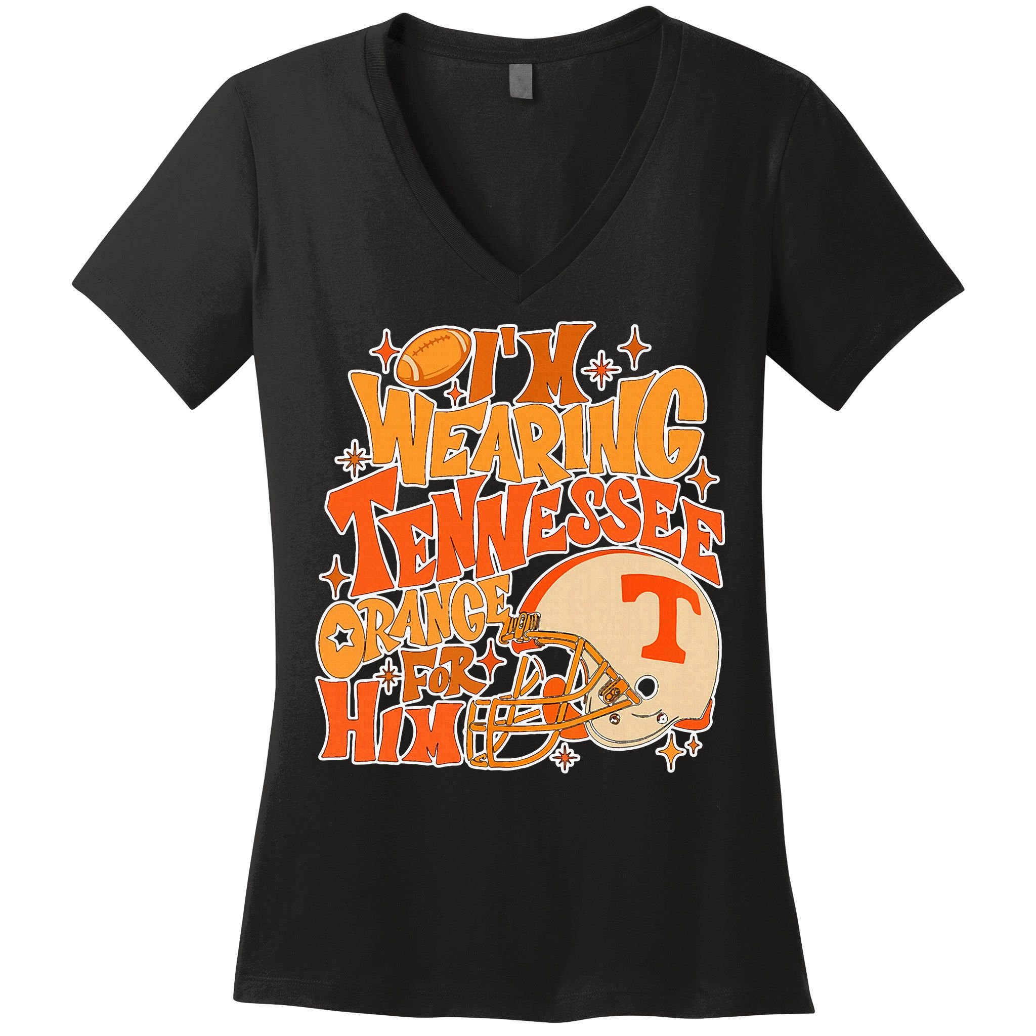 IM Wearing Tennessee Orange For Him Women's V-Neck T-Shirt