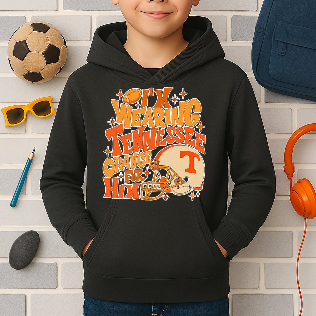 IM Wearing Tennessee Orange For Him Kids Hoodie