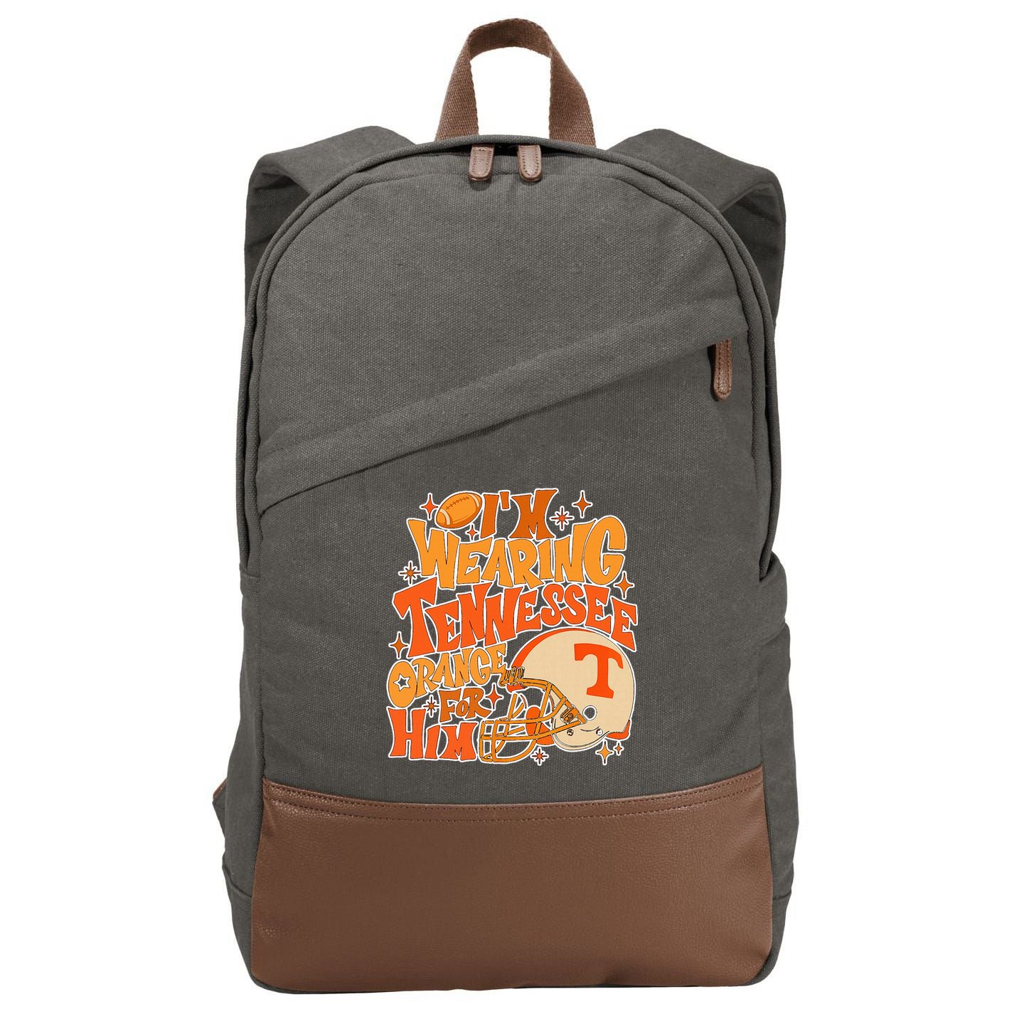 IM Wearing Tennessee Orange For Him Cotton Canvas Backpack