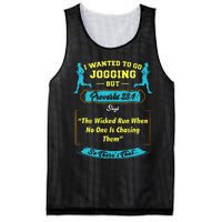 I Wanted To Go Jogging But Proverbs 28 1 Mesh Reversible Basketball Jersey Tank