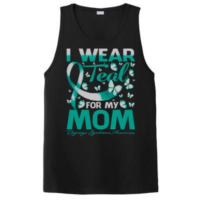 I Wear Teal For My Mom Digeorge Syndrome Awareness Gift PosiCharge Competitor Tank