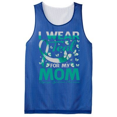 I Wear Teal For My Mom Digeorge Syndrome Awareness Gift Mesh Reversible Basketball Jersey Tank