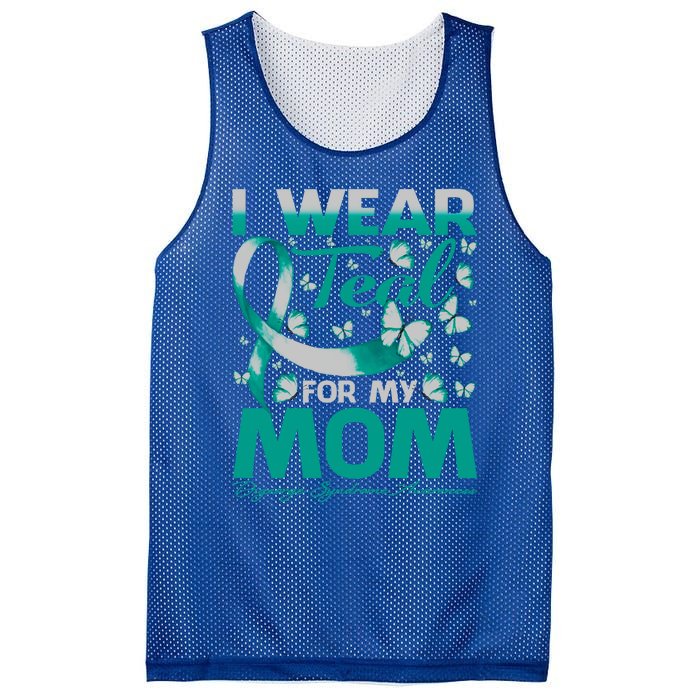 I Wear Teal For My Mom Digeorge Syndrome Awareness Gift Mesh Reversible Basketball Jersey Tank