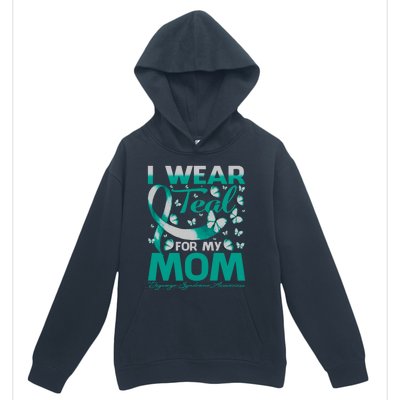 I Wear Teal For My Mom Digeorge Syndrome Awareness Gift Urban Pullover Hoodie