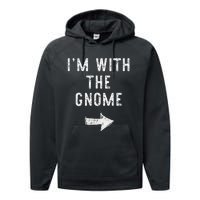 IM With The Gnome Costume Halloween Matching Couple Performance Fleece Hoodie